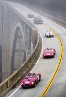 Participants in the Pebble Beach Tour d'Elegance cross the Bixby Bridge and head south on Highway 1