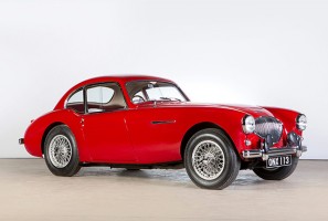 The unique red 1953 Austin-Healy 100s Coupe that owner Donald Healey personally used for over a decade that is up for sale for the first time in 40 years.. See SWNS story SWHEALEY; A unique Austin-Healey which was the company ownerÃs daily drive for a decade is to be sold for the first time in more than 40 years. Donald Healey had asked his chief designer Gerry Coker to produce two variants of a coupe on the Austin-Healey 100 platform. At the time the British car maker only made convertibles and they were exploring the possibility of a production run of coupes. They built two models - a red car with the registration ONX 113 and a blue car registered OAC 1. Donald Healey preferred the red model and decided to use it for himself. The 1953 sports car, called the 100S Coupe, was used as a testbed for Austin-Healey, which installed the engine, gearbox and disc brakes from the 100S.