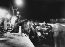 Le Mans, France. 21st - 22nd June 1930. The Team Bentley crew get to work on the Bentley Speed Six of Frank Clement/Richard Watney during a pitstop. They finished in 2nd position. Ref: B4213. World Copyright - LAT Photographic.