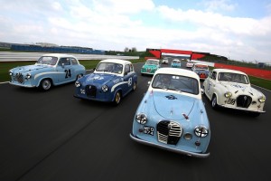 1386641_Austin A35s gearing up fopr Celebrity Challenge sowdown at Silverstone Classic